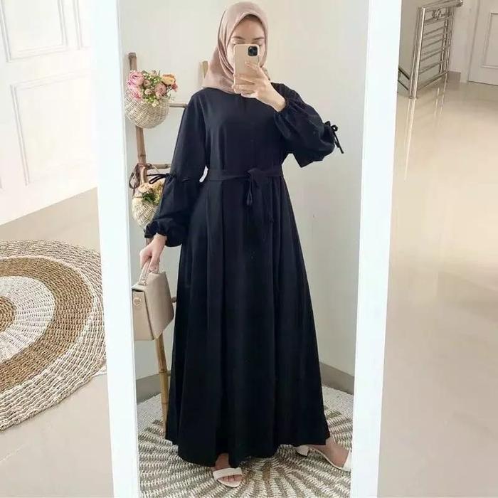 Diskon!! Gamis Polos Aespa Maxi Dress / Gamis Wanita / Gamis Aespa