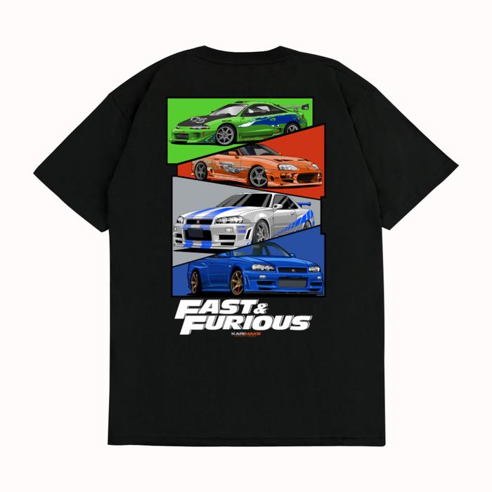 KARIMAKE Kaos Baju Mobil NISSAN SKYLINE R34 2 FAST 2 FURIOUS BRIAN O