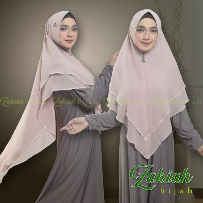 Diskon!! Khimar Jumbo Picot Runcing - Brand Zakiah Hijab Silahkan