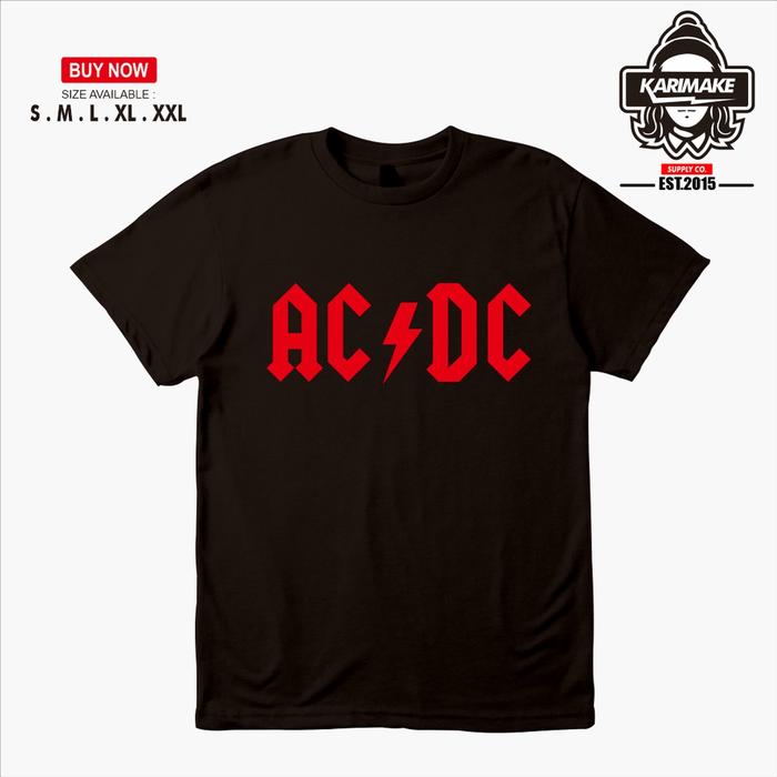KARIMAKE Kaos Baju Band ACDC Logo Kaos Musik