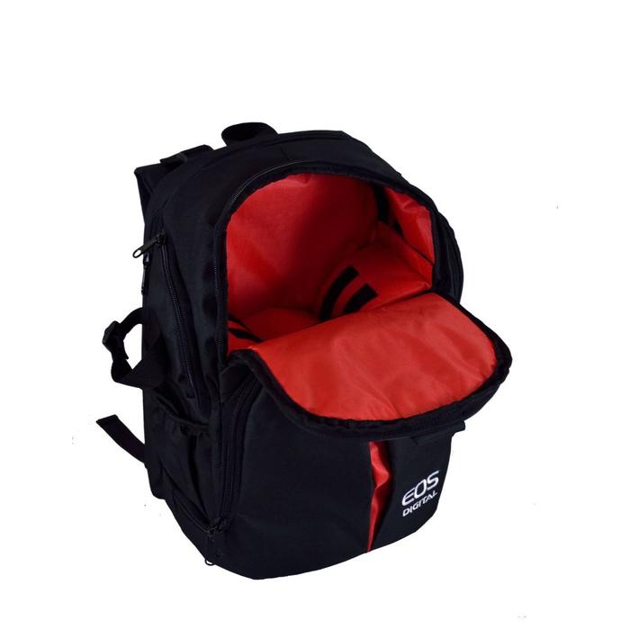 Tas Kamera Backpack Canon Hitam Dslr Mirrorless Flash Lensa Laptop