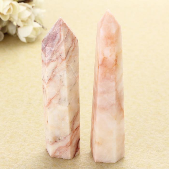 . 200G Natural Rhodochrosite Crystals Obelisk Quartz Point -