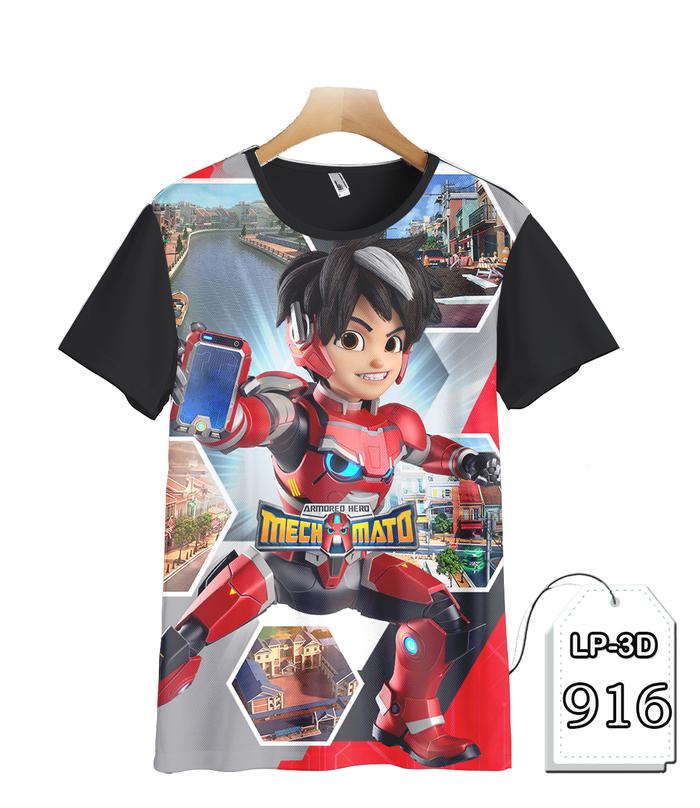 Baju Anak Mechamato Tshirt Kartun TV Anak LP3D-916