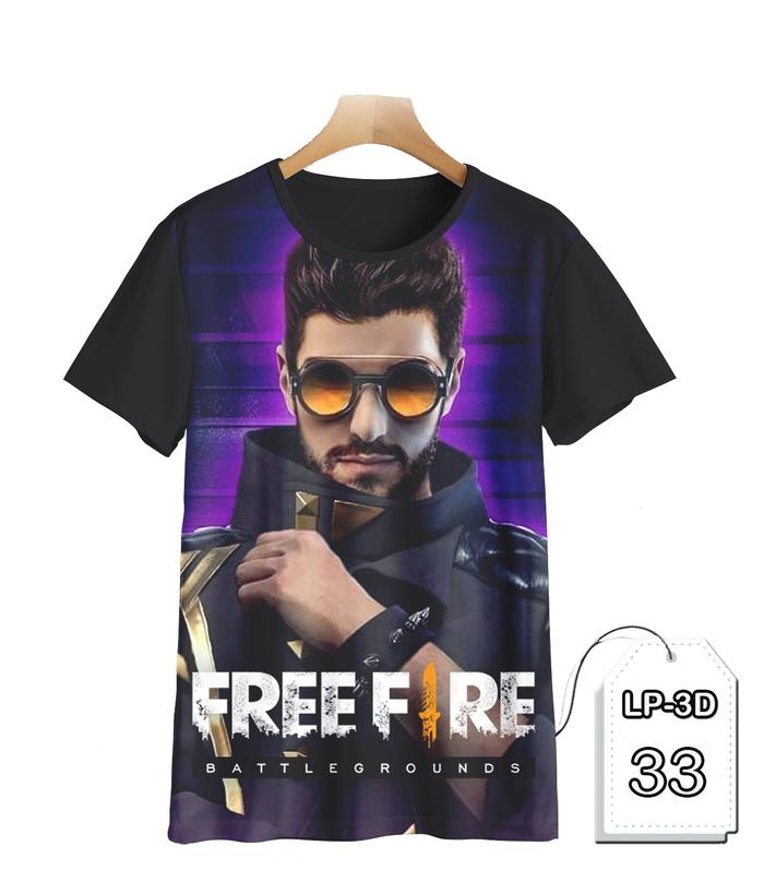 Baju Free Fire DJ ALOK Kaos DJ Alok  Printing 3D Free Fire Kaos Tebal Fashion
