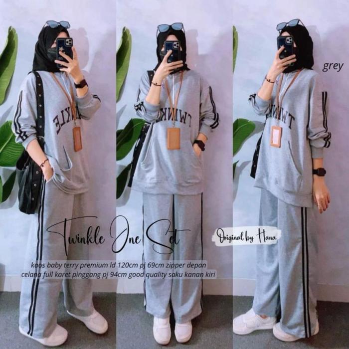Murah TWINKLE ONE SET ORI BY HANA | SPORTY SET WANITA