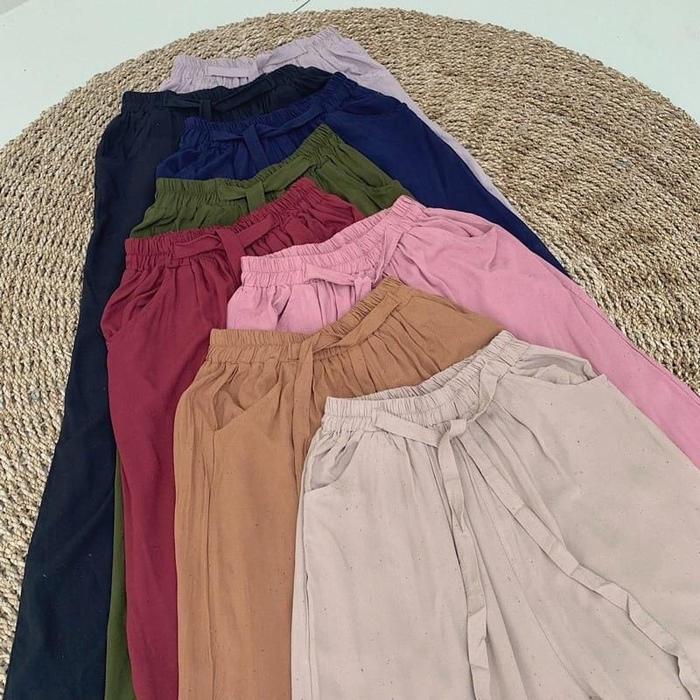 Promo RIBBON BANDY KULOT TALI PITA - Kulot Katun Rayon Hw Tali