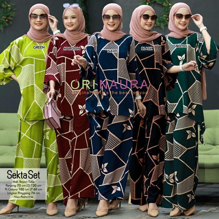 Diskon Daster Arab Setelan Sekta Set CP Waka Tie Dye Warna Rayon