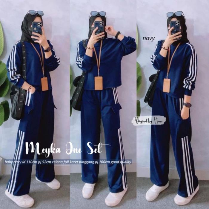 Laris MEYKA ONE SET ORI BY HANA | SPORTY SET WANITA