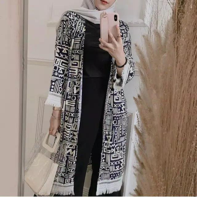 Laris ETNIK OUTER RUMBAI KARDIGAN RUMBAI CARDIGAN SONGKET CARDIGAN