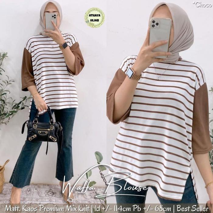 Murah WAFFA BLOUSE BY ATHAYA HIJAB • KAOS JUMBO WANITA