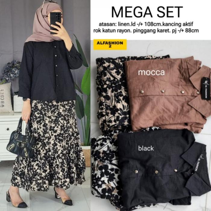 Hots MEGA SET ORI BY ALFASHION | SETCEL KULOT RAYON ORI BY ALFASHION