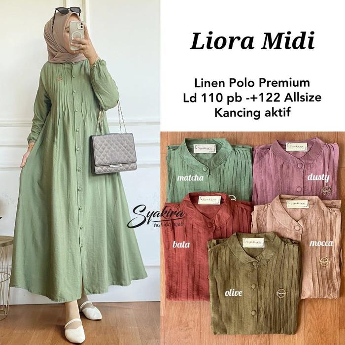 Promo RESTOK!!! LIORA MIDI DRESS ORI BY SYAKIRA