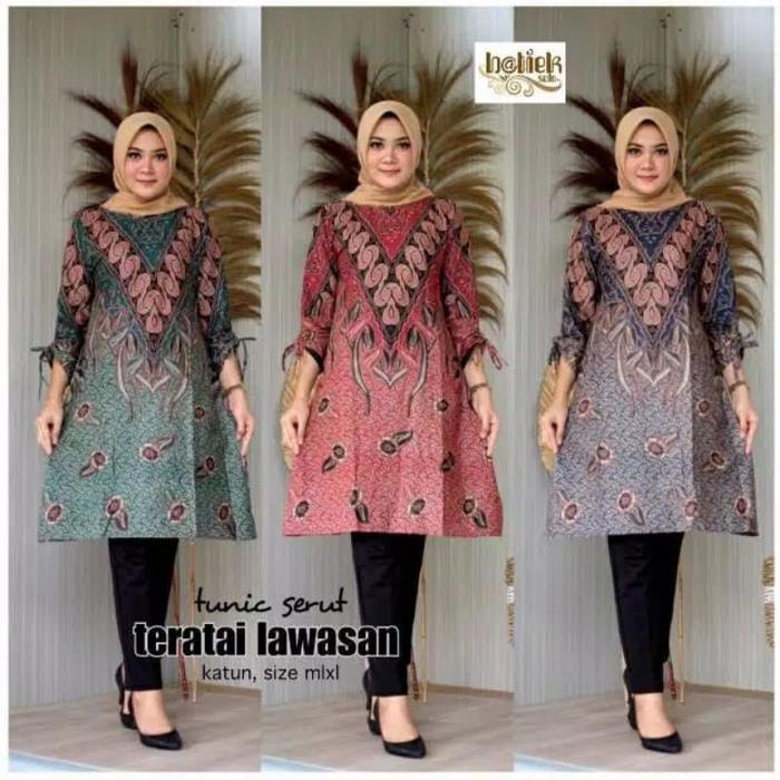 Terbaik Hem panjang lawasan Teratai & Tunik lawasan Teratai Batik