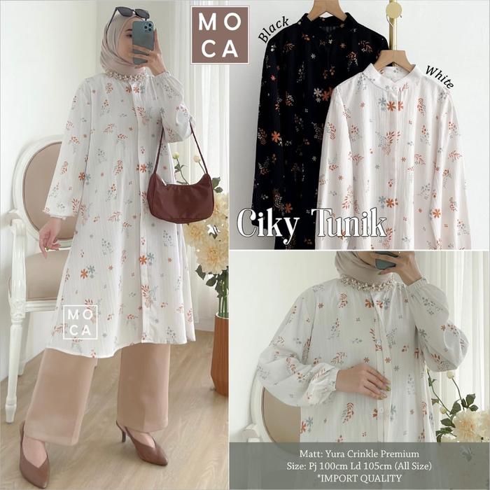 Terbaik Ciky Tunik by Moca Ld 105 Pj 100 Tunik Bahan Yura Crincle