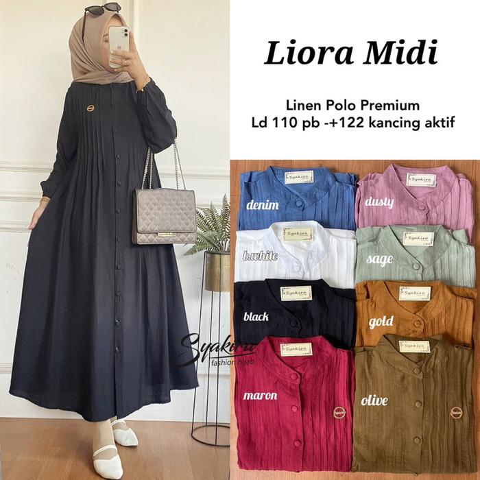 Terbaik GAMIS WANITA LIORA MIDI ORI BY SYAKIRA
