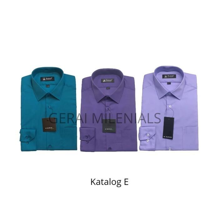 Kemeja ALISAN Lengan Panjang POLOS Warna Reguler Fit Katalog E