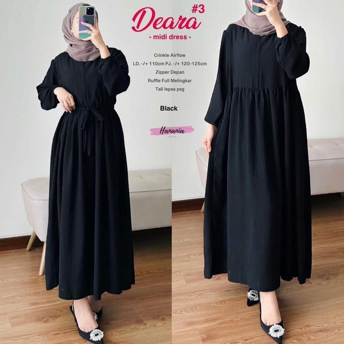 Special GAMIS WANITA DEARA MIDI DRES ORI BY HANANIA