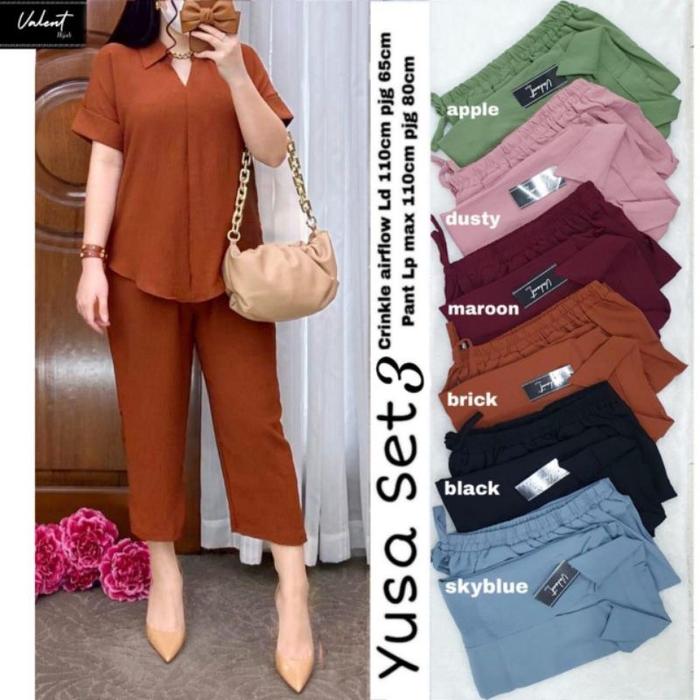 Terbaik SETELAN WANITA YUSA SET #2 ORI BY VALENT