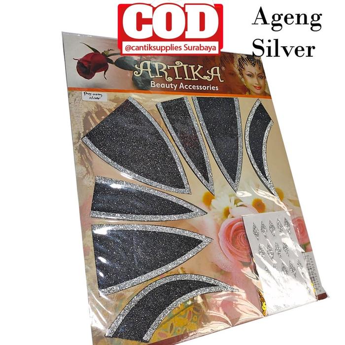 Manten Tradisional Jawa PAES AGENG SILVER HITAM RIASAN DAHI PENGANTIN