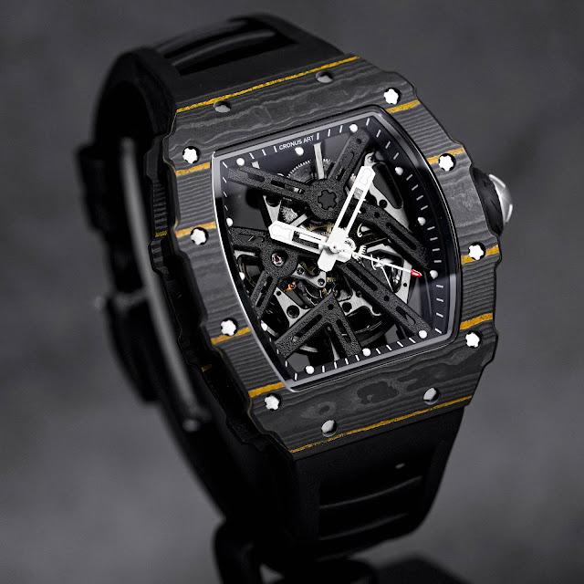JAM TANGAN CRONUS ART SILVERSTONE NTPT BLACK CARBON FIBER BLACK RUBBER (2025)