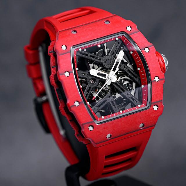 JAM TANGAN CRONUS ART SILVERSTONE NTPT RED CARBON FIBER RED RUBBER (2025)