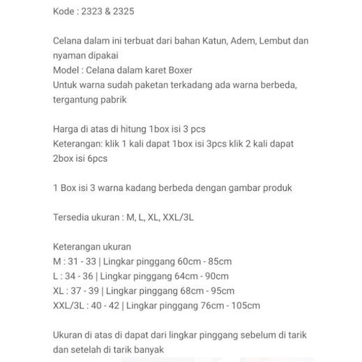 Terbagus 2325 AGREE Celana Dalam CD Pria 2325