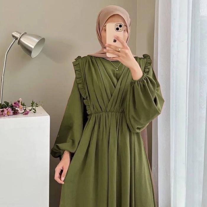 Bagus GAMIS VEREN UWAIS JUMBO CRINGKEL AIRFLOW Prem!um LD 110 - LD 120
