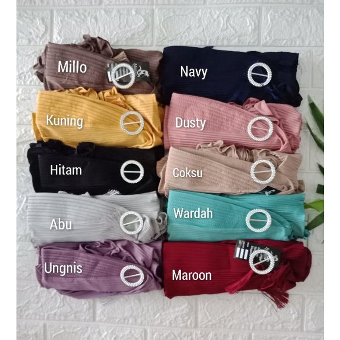 Bagus JILBAB SEGITIGA INSTAN PLISKET PET GOTIK JAMBUL/BERGO PLISKET