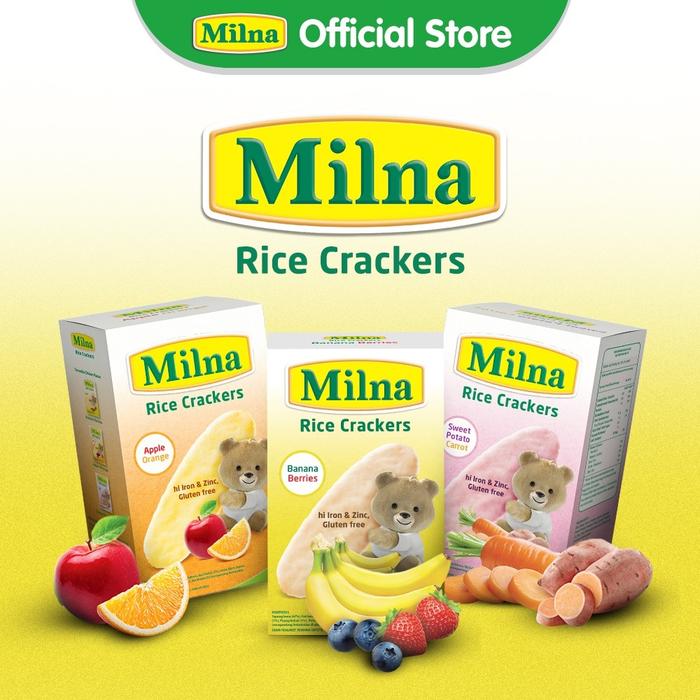 Milna Rice Crackers 20gr - Biskuit Bayi
