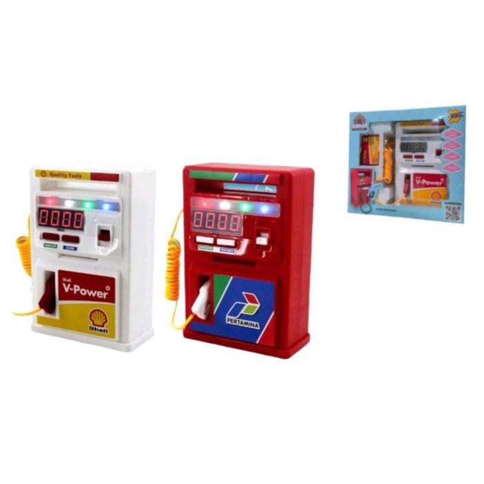 Ready stok Kado Anak Unik/Mainan Pom Bensin Mini Ada Lampu dan Musik