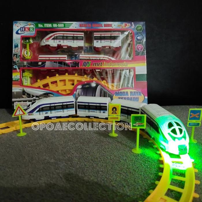 ready stok mainan kereta api kereta cepat MRT INDONESIA + SUARA +