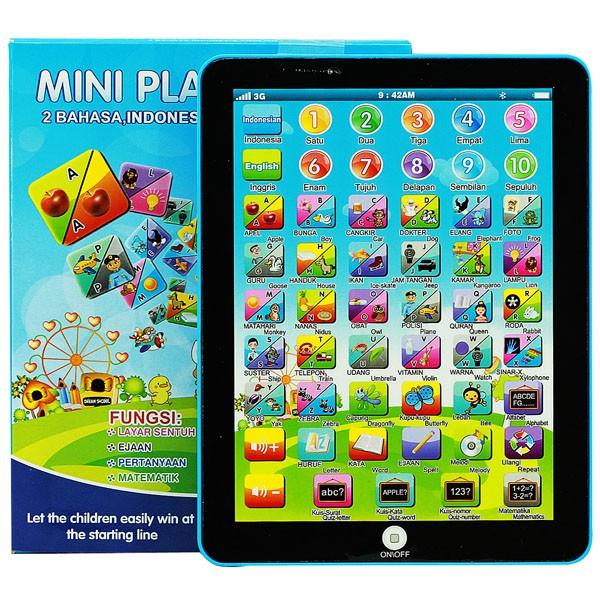 Ready stok Mainan Ipad 2 Bahasa Edukasi Mini Play Pad Tablet Belajar