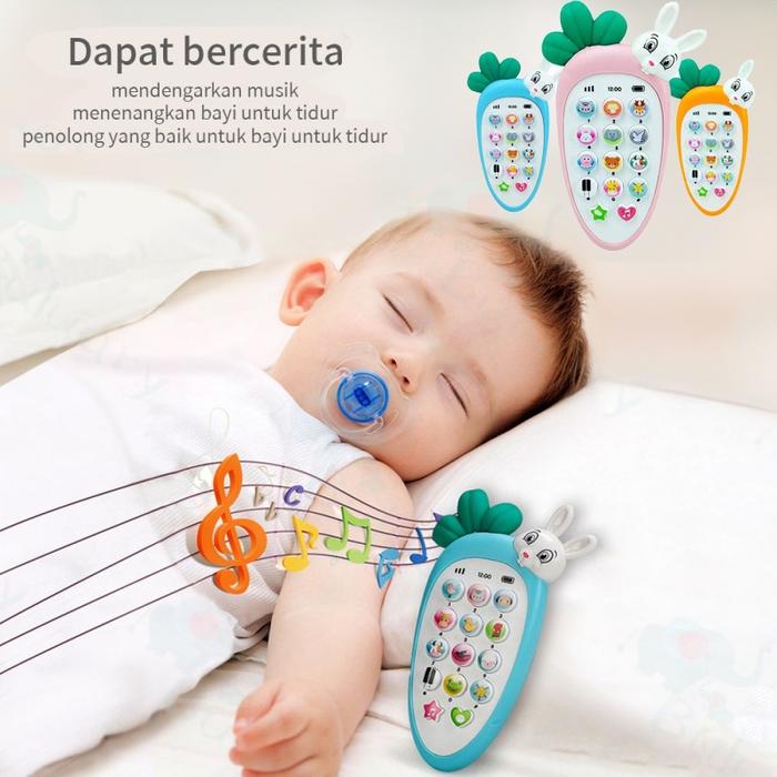 Ready stok Mainan telepon lobak Pencerahan pendidikan pendidikan awal