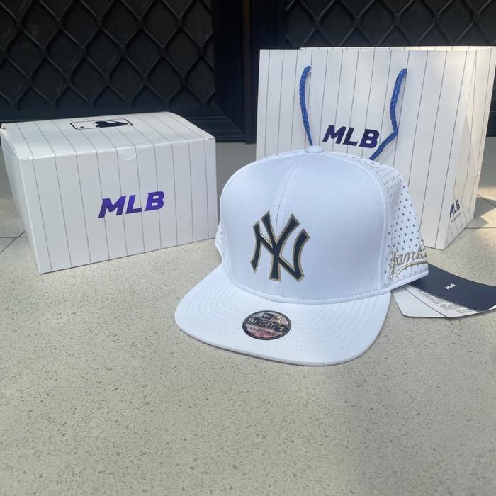TOPI BASEBALL MLB NY SNAPBACK BLACK LOGO ORIGINAL WHITE CAPS