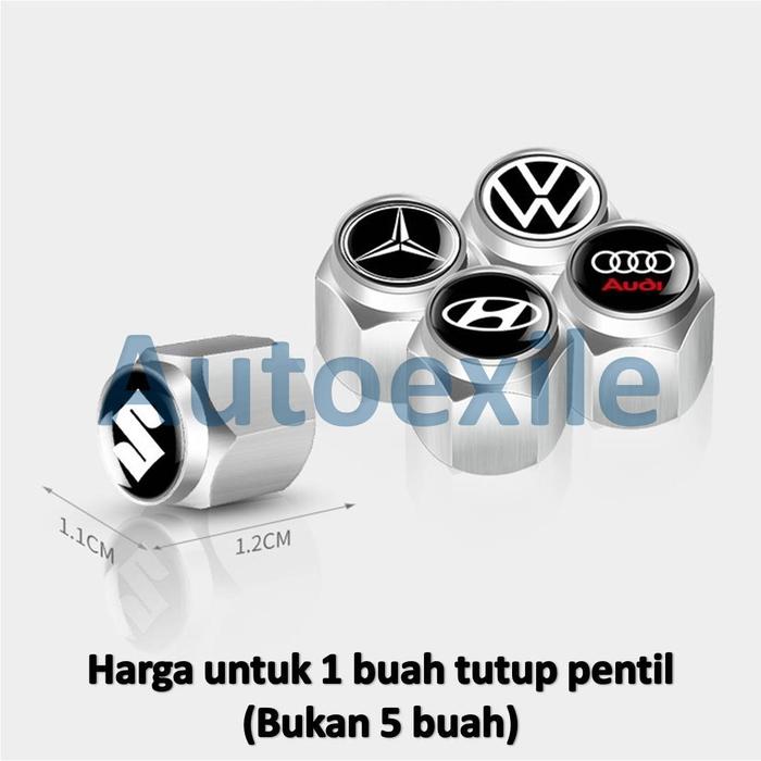 Tutup Pentil Besi Ban Logo Chevrolet Dodge DFSK Geely Land Rover Lexus