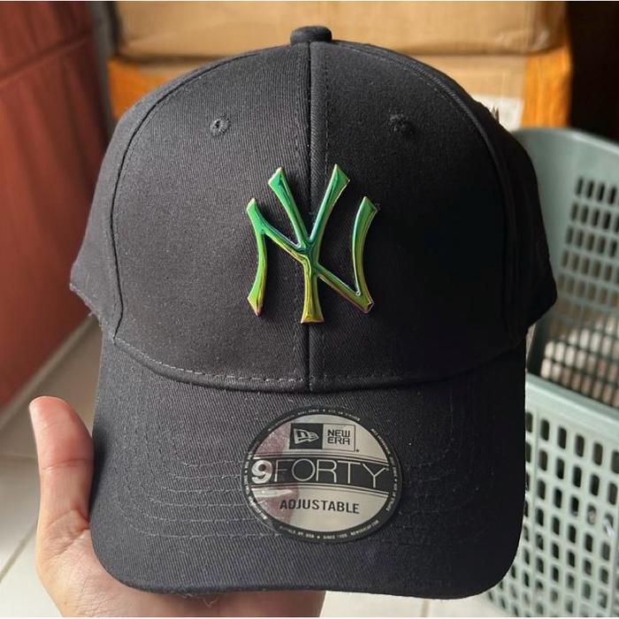 TOPI BASEBALL MLB NY RAINBOW LOGO BESI ORIGINAL BLACK CAPS
