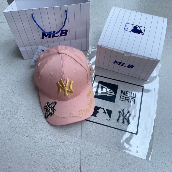 TOPI BASEBALL MLB YANKESS BEE LOGO ORIGNAL PINK CAPS