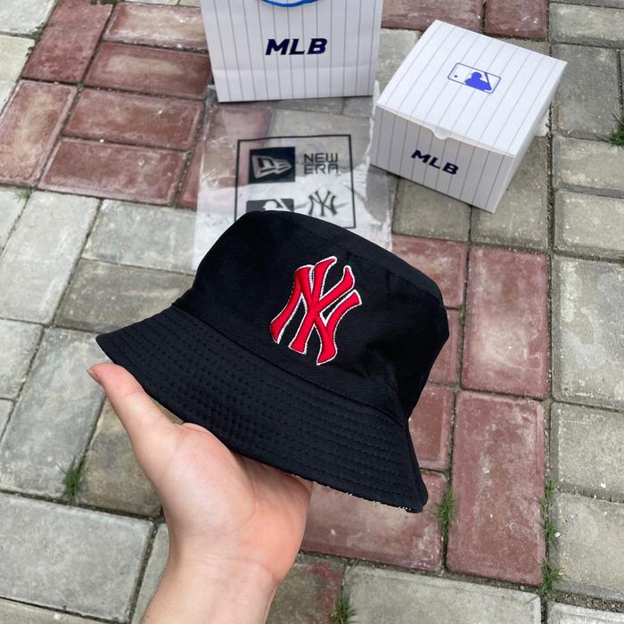 TOPI NEW ERA MLB NY BUCKET HAT ORIGINAL BLACK