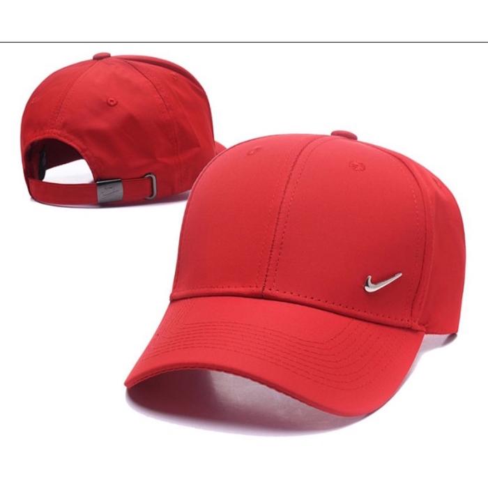 TOPI NIKE METAL LOGO PLAT BESI ORIGINAL RED / TOPI NIKE METAL LOGO