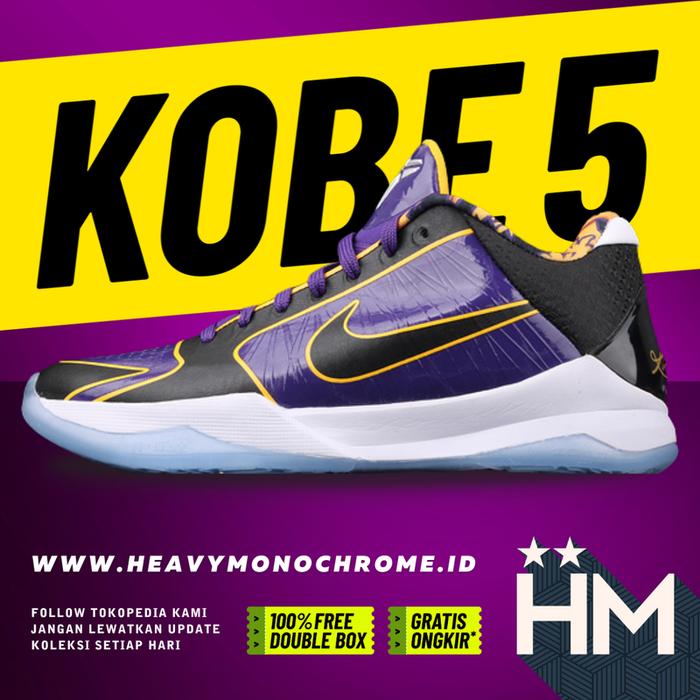 Kobe 5 Protro Lakers CD4991-500 Sepatu Basket (Size 39-46)