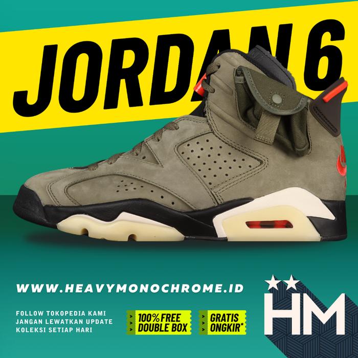 Jordan 6 Travis Scott Cactus Jack Olive CN1084-200 (Size  41-47.5)