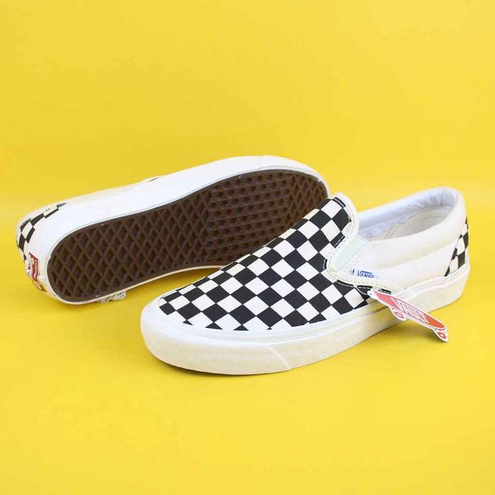 Terlaris! OG Vault Slip On Chekerboard Black White 2016