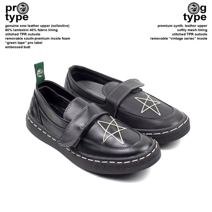 Terlaris! star classic black - slip on xouth