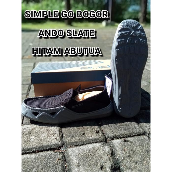 Terlaris! Sepatu pria slip-on ando slate ori size 39-43