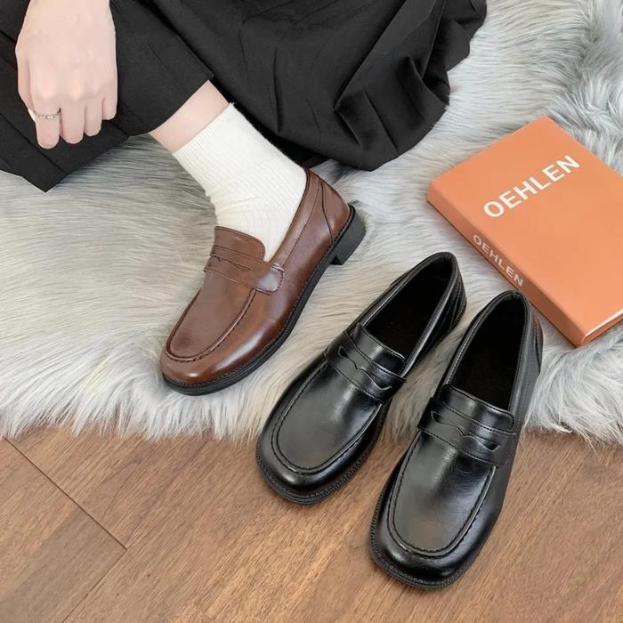 loafers Lolita Brown Cosplay Shoes Women Uniform Shoes Uwabaki