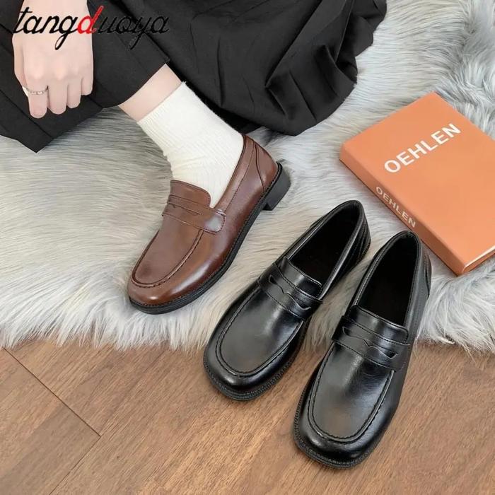 loafers Women jk Uniform Shoes Uwabaki Japanese JK Round Toe Women