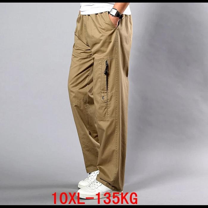 Men cargo pants large size big 5XL 7XL 8XL 9XL 10XL Stretch trousers