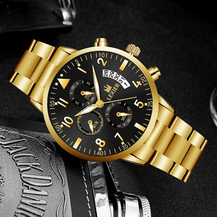 Produk Jam Tangan Pria LEXIER Model Kasual Bisnis Terbaru 2023 Band