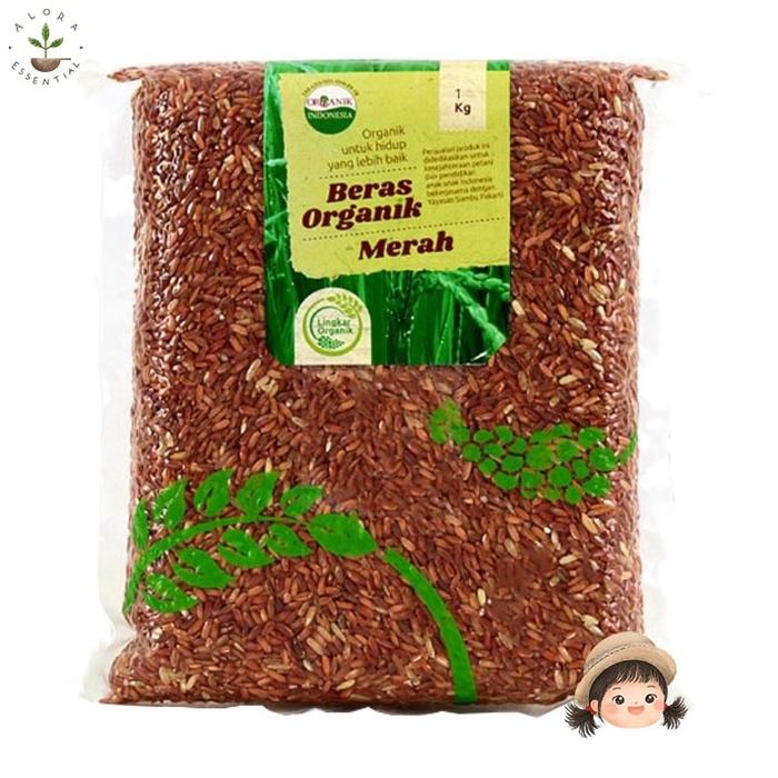 Populer Lingkar Organik Beras Merah 1 kg - Beras Merah Organik