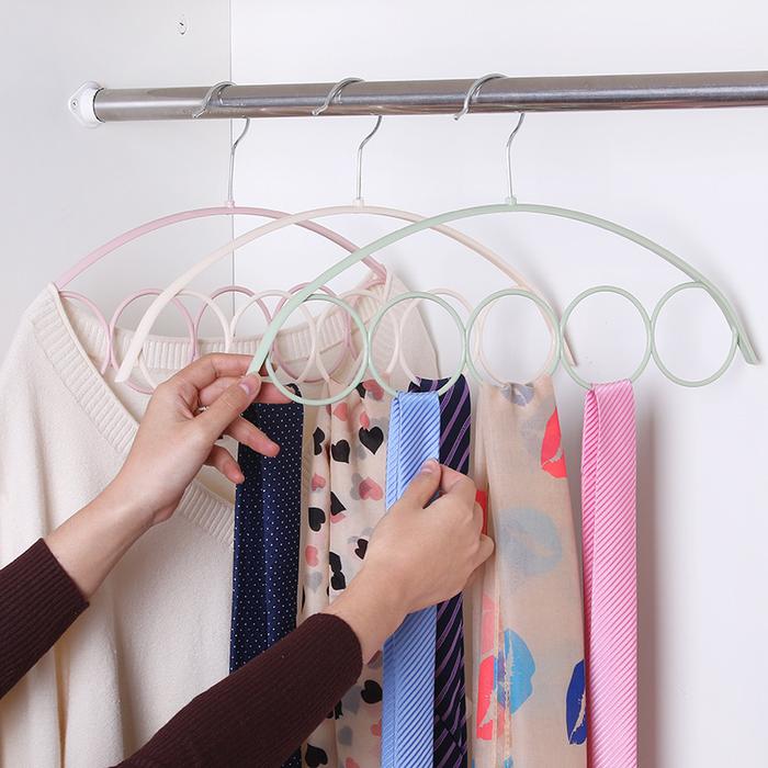 ' 1Pc Scarf Rack Plastic Cloth Hanger Wardrobe Scarves -